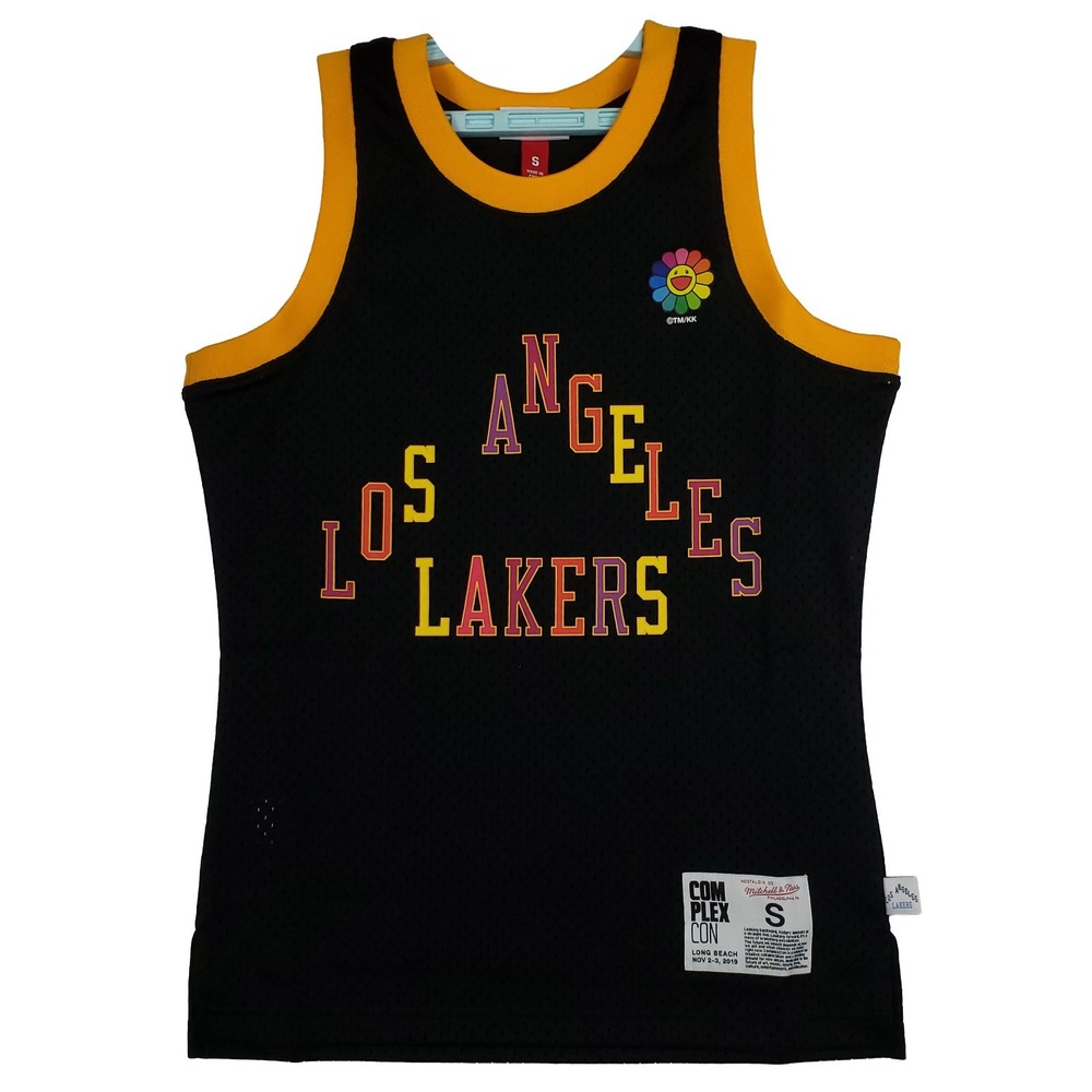 Takashi Murakami LA Lakers Mitchell & Ness NBA Small Jersey ComplexCon Black New
